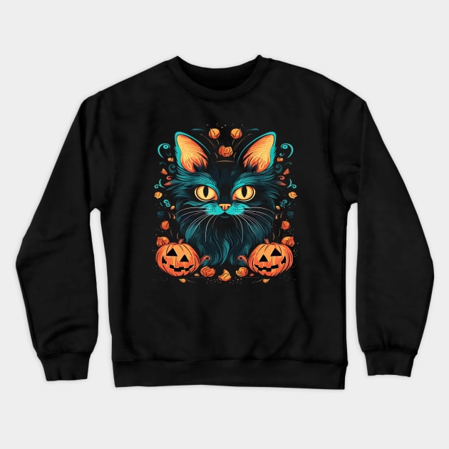 Somali Cat Halloween Crewneck Sweatshirt by JH Mart